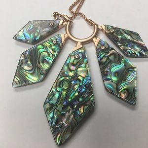 Kendra Scott Abalone Rose gold Mari Necklace